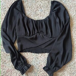 Black long sleeve top